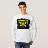 T-shirt jaune sur le noir (Devant entier)