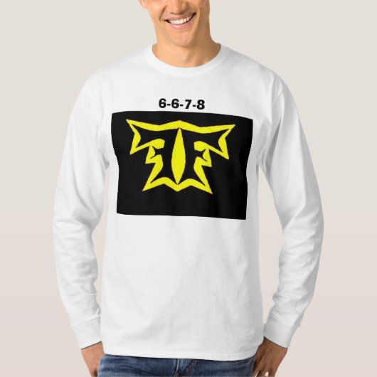 T-shirt jaune sur le noir (Devant)