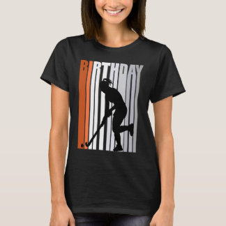 T-shirt Jaune unique de hockey de terrain de hockey rétro 