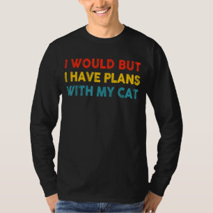 T-shirt J'Aurais Des Plans Avec Mon Vêtement Chat