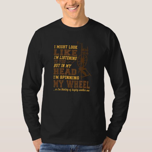 T-shirt J'Aurais peut-être l'air d'écouter, mais dans ma t (Devant)