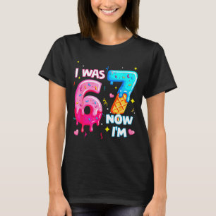 T-shirt J'avais 6 ans maintenant 7 7e anniversaire glace q