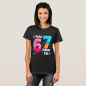 T-shirt J'avais 6 ans maintenant 7 7e anniversaire glace q (Devant entier)