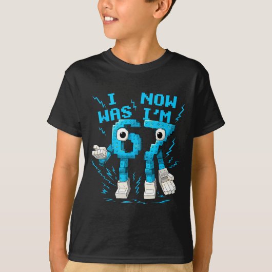 T-shirt J'avais 6 ans maintenant j'ai 7 ans 67 Six Sept 7 (Devant)