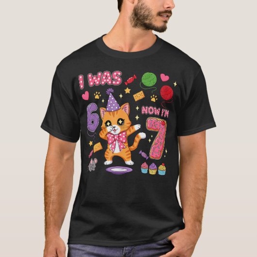 T-shirt J'avais 6 ans maintenant j'ai 7 ans 7e anniversair (Devant)