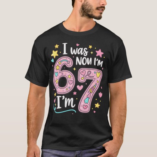 T-shirt J'avais 6 ans maintenant j'ai 7 ans 7e anniversair (Devant)