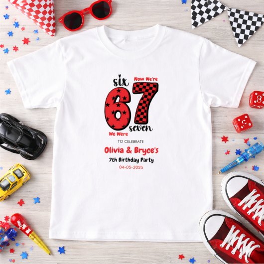 T-shirt J'avais 6 ans, maintenant j'ai 7 ans – Anniversair