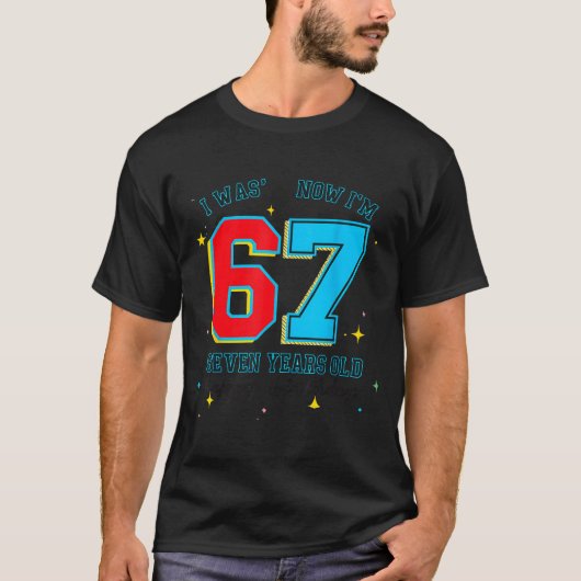 T-shirt J'avais 6 ans maintenant j'ai 7 ans Anniversaire, (Devant)