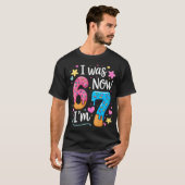 T-shirt J'avais 6 ans maintenant j'ai 7 ans Anniversaire (Devant entier)