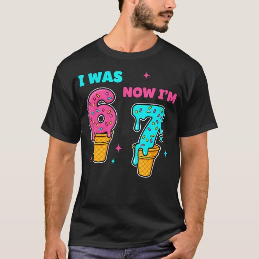 T-shirt J'avais 6 ans maintenant j'ai 7 ans Anniversaire 6 (Devant)