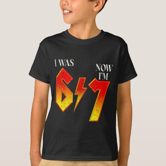 T-shirt J'avais 6 ans maintenant j'ai 7 ans anniversaire d (Devant)