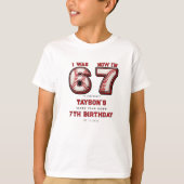 T-shirt J'avais 6 ans, maintenant j'ai 7 ans – Baseball 7e (Devant)