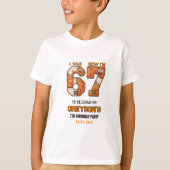 T-shirt J'avais 6 ans maintenant j'ai 7 ans Basket-ball – (Devant)