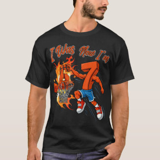 T-shirt J'avais 6 ans maintenant j'ai 7 ans Basket-ball 6 