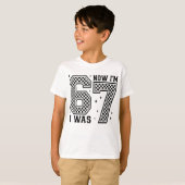 T-shirt J'avais 6 ans maintenant j'ai 7 ans Damier Numéro  (Devant entier)