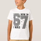 T-shirt J'avais 6 ans maintenant j'ai 7 ans Damier Numéro  (Devant)