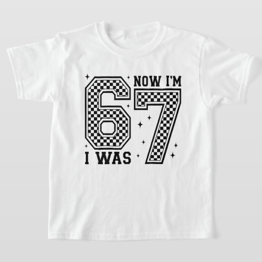 T-shirt J'avais 6 ans maintenant j'ai 7 ans Damier Numéro  (Poser)
