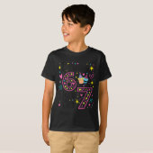 T-shirt J'avais 6 ans maintenant j'ai 7 ans enfants rétro (Devant entier)