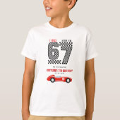 T-shirt J'avais 6 ans maintenant j'ai 7 ans Fête d'anniver (Devant)