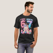 T-shirt J'avais 6 ans maintenant j'ai 7 ans Fille de sept (Devant entier)