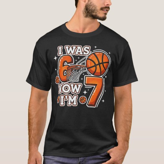 T-shirt J'avais 6 ans maintenant j'ai 7 ans garçon d'anniv (Devant)