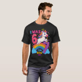 T-shirt J'avais 6 ans maintenant j'ai 7 ans Licorne Fille (Devant entier)