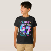 T-shirt J'avais 6 ans maintenant j'ai 7 ans Papillon 7e an (Devant entier)