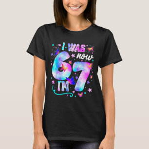 T-shirt J'avais 6 ans maintenant j'ai 7 ans Papillon 7e an