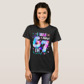 T-shirt J'avais 6 ans maintenant j'ai 7 ans Papillon 7e an (Devant entier)