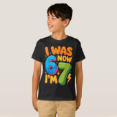 T-shirt J'avais 6 ans maintenant j'ai 7 ans Six Sept 7e an (Devant entier)