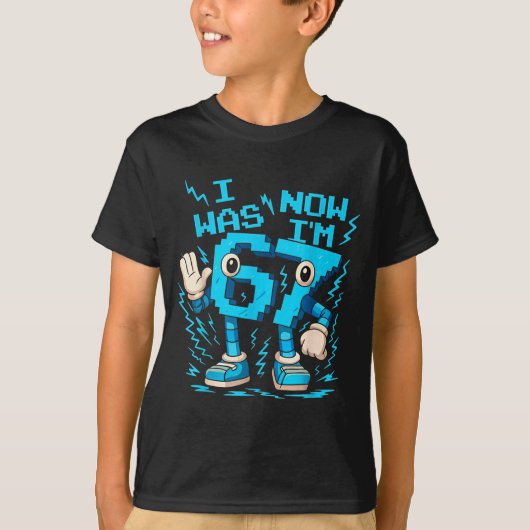 T-shirt J'avais 6 ans maintenant j'ai 7 ans Six Sept Brain (Devant)