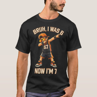 T-shirt J'avais 6 ans maintenant j'ai 7 Basketball 6 7 Ann