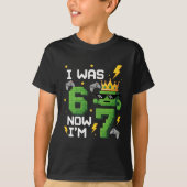 T-shirt j'avais 6 ans maintenant j'ai 7 six sept meme (Devant)