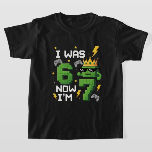 T-shirt j'avais 6 ans maintenant j'ai 7 six sept meme (Poser)