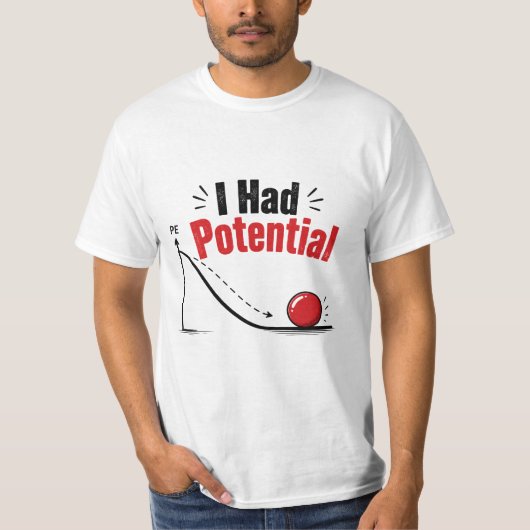 T-shirt J'avais de l'humour de physique potentiel (Devant)