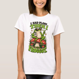T-shirt J'avais des plans… Puis j'ai grenouillé T‑Shirt