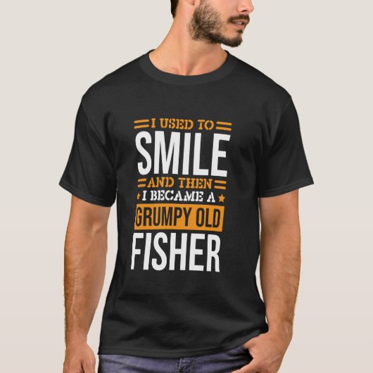 T-shirt J'avais l'habitude de sourire Fisher Design pour a (Devant)
