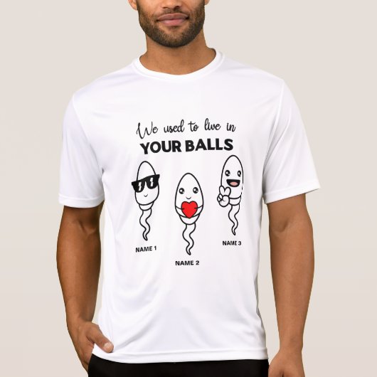 T-shirt J'Avais L'Habitude De Vivre Dans Tes Boules, Nom D (Devant)