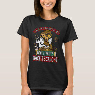 T-shirt J'avais un paresseux fatigué du café de nuit 3