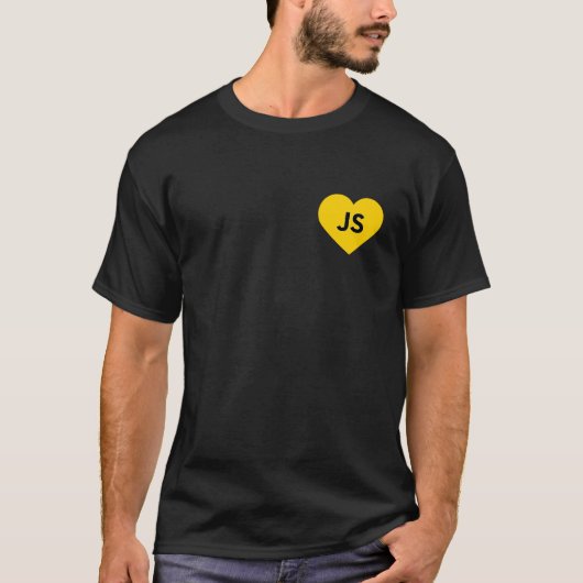 T-shirt Javascript - coeur de js (Devant)