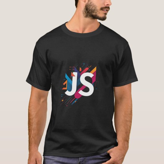 T-shirt JavaScript JS Logo Modern Abstract Web Developer T (Devant)