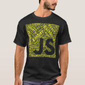 T-shirt JavaScript Shirt original JS Framework Cloud Yell (Devant)