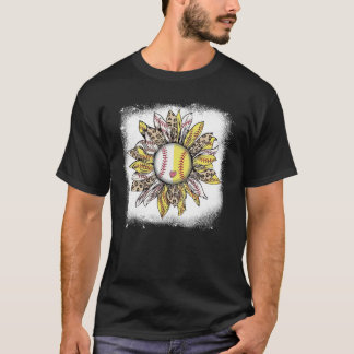 T-shirt Javel de guépard de tournesol patriotique pour fem