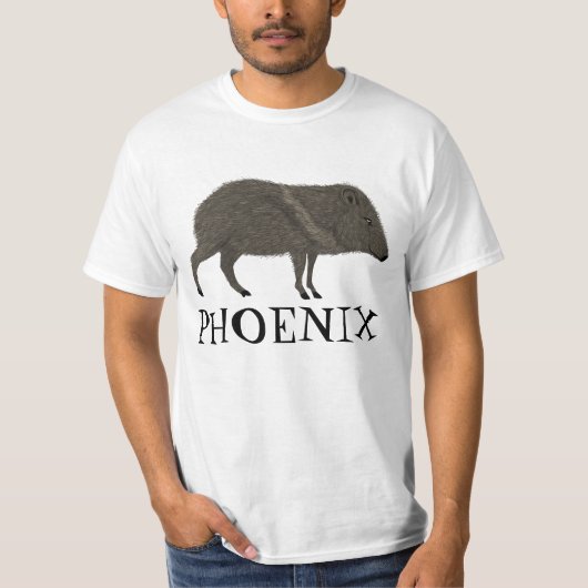 T-shirt Javelina PHOENIX Désert Peccaire Animaux Sauvages (Devant)