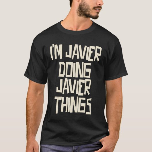 T-shirt Javier fait des choses Javier (Devant)