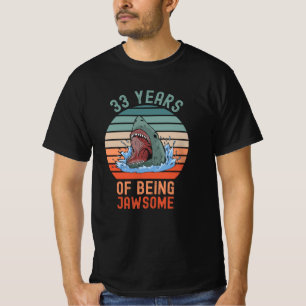 T-shirt Jaw Cadeau âgé de 33 ansEnviron 33e Anniversaire