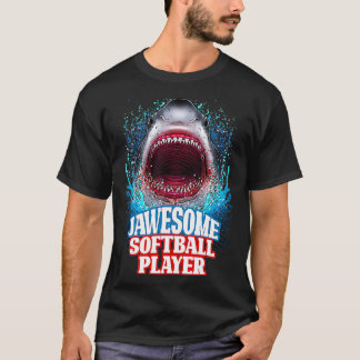 T-shirt Jawesome Softball Joueur École Sport Grand Blanc