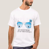 T-shirt JAWS 50th Sortez de l'eau ! (Devant)