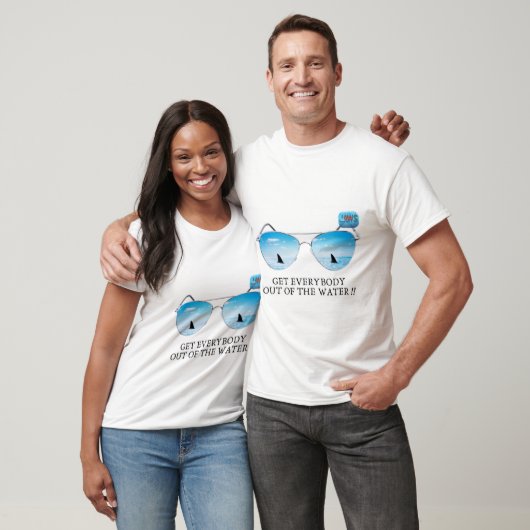 T-shirt JAWS 50th Sortez de l'eau ! (Unisexe)