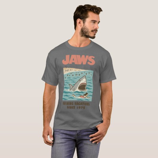 T-shirt Jaws Ruining Vacation Since (Devant entier)